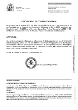 Correspondencia Grado EQF - José Javier Fernández Mendoza