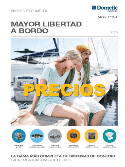 Dometic Tarifa Catalogo nautica abril 2015 ED-2