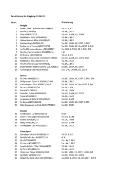 Resultatene fra Høytorp 13.06.15: Premiering Beagle