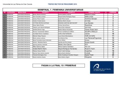 SEMIFINAL 1. FEMENINA UNIVERSITARIAS