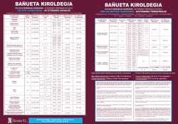 Campaña de cursos 2015-2016 en el polideportivo Bañueta