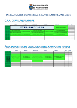 Horarios de Instalaciones Deportivas