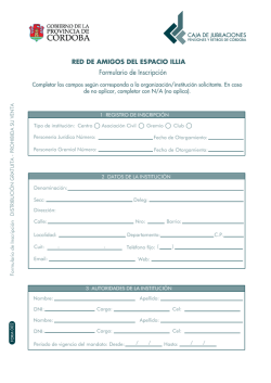 Formulario Registro Amigos del Espacio Illia