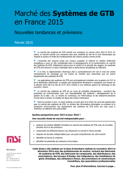 Marché des Systèmes de GTB en France