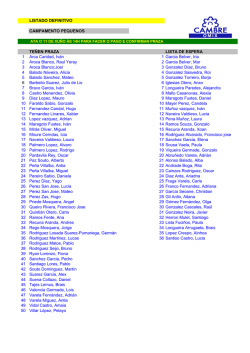 Listado OVXEA 2015 resultados do sorteo