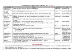 LIBROS DE TEXTO CURSO 2008 – 2009