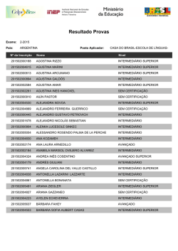 Resultado Provas