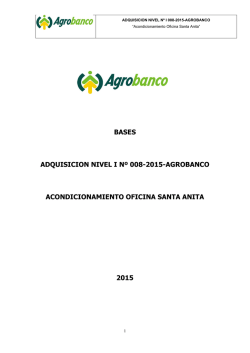 BASES ADQUISICION NIVEL I Nº 008-2015