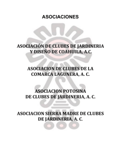 ASOCIACIONES ASOCIACIÓN DE CLUBES DE JARDINERIA Y
