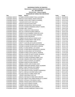 Cita Horaria Escuela Economia 01-2015 Estudiantes