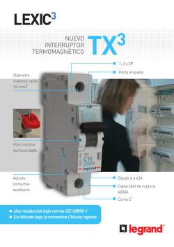 NUEVO INTERRUPTOR TERMOMAGN&Eacute;TICO TX3