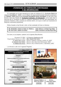 Ponencias de Formaci&oacute;n Palma-Ibiza