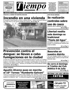 Incendio en una vivienda - Diario Tiempo Digital