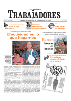 Lunes 8 de febrero de 2016