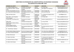 directorio de integrantes del comité distrital de seguridad ciudadana