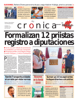viernes 12 febrero - La Crónica de Hoy en Hidalgo