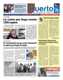 Los casinos para Vargas crearían 7.000 empleos
