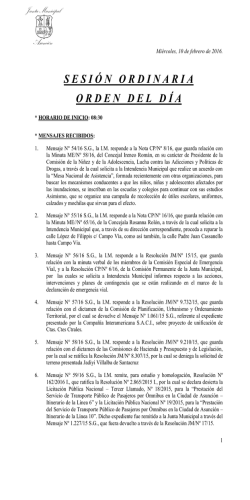 Orden del día - Junta Municipal de Asunción