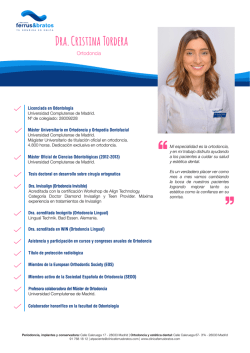 Dra. Cristina Tordera - Clínica Dental Ferrus & Bratos