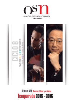 ciclo 8 - Orquesta Sinfónica de Navarra