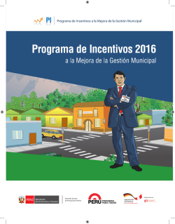 Brochure del PI 2016 - Ministerio de Economía y Finanzas