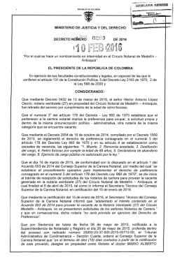 decreto 203 del 10 de febrero de 2016