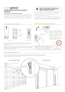 Guía de instalación del sensor de puertas inalámbrico