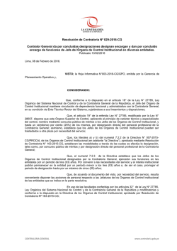 Resolución de Contraloría Nº 029-2016