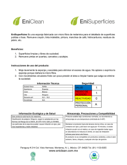 EniSuperficies - Ficha Técnica - Productos de Limpieza en Monterrey