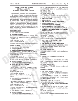 lista de peritos oficiales 2016 - Poder Judicial de Estado de