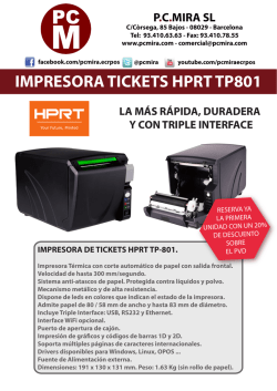 pcmira oferta lanzamiento impresora hprt tp-801 2016