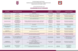 Calendario de Actividades Ciclo Escolar 16/2