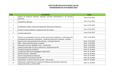 Cronograma de actividades 2016 - Institución Educativa Diego Fallón