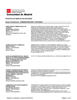 ofertas del 07 de febrero de 2016 comunidad de madrid