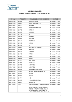 IN 10-02-2016 - Tribunal de Propiedad Industrial