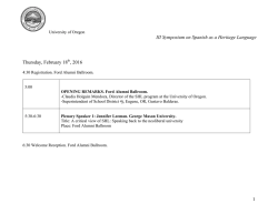 III Symposium on Spanish as a Heritage Language Thursday