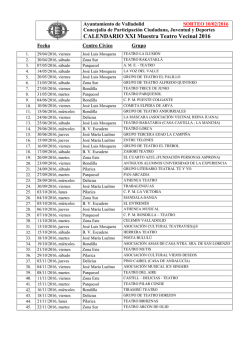 calendario sorteo m. teatro vecinal 2016