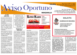 aviso oportuno - El Noticiero