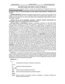 Decreto por el que se reforman, adicionan y