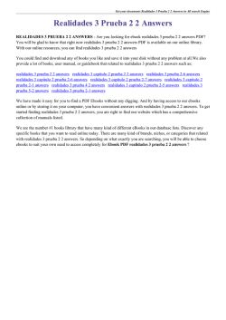 Realidades 3 Prueba 2 2 Answers