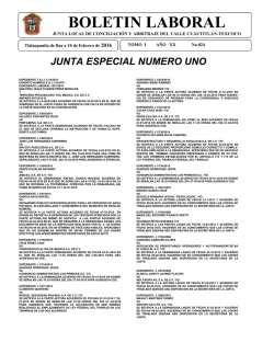 boletin laboral - Junta Texcoco - Gobierno del Estado de México