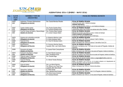 Asignaturas - Posgrado en Ciencias de la Tierra