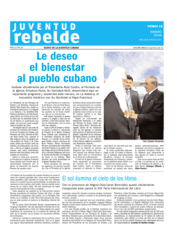 Le deseo el bienestar al pueblo cubano