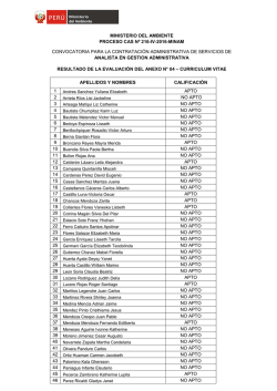 CAS N° 216-4-2016 - Ministerio del Ambiente