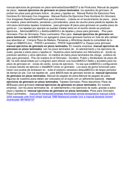 manual ejercicios de gimnasio en pisos laminados