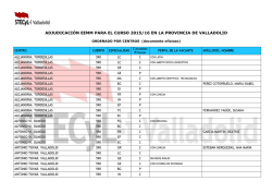 adjudicación eemm para el curso 2015/16 en la provincia de