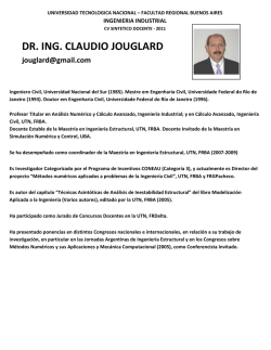 dr. ing. claudio jouglard - Departamento de Ingeniería Industrial