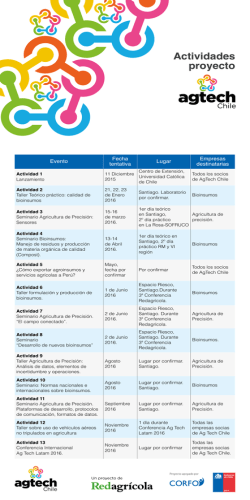 calendario actividades