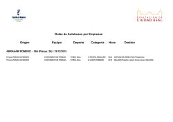 Rutas de Autobuses por Empresas Origen Equipo Deporte