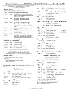 December 20, 2015 - All Saints Catholic Church